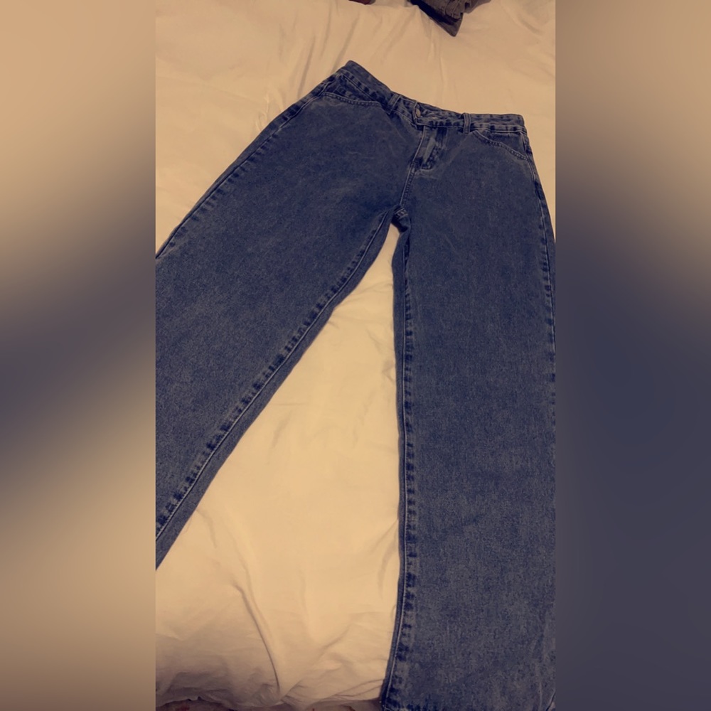 Blue Washed Mom Jeans